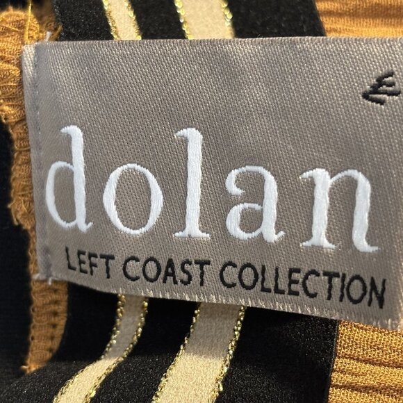 Dolan Left Coast Collection Wide-Leg Gold Pants With Striped Waistband Size M - Picture 4 of 11